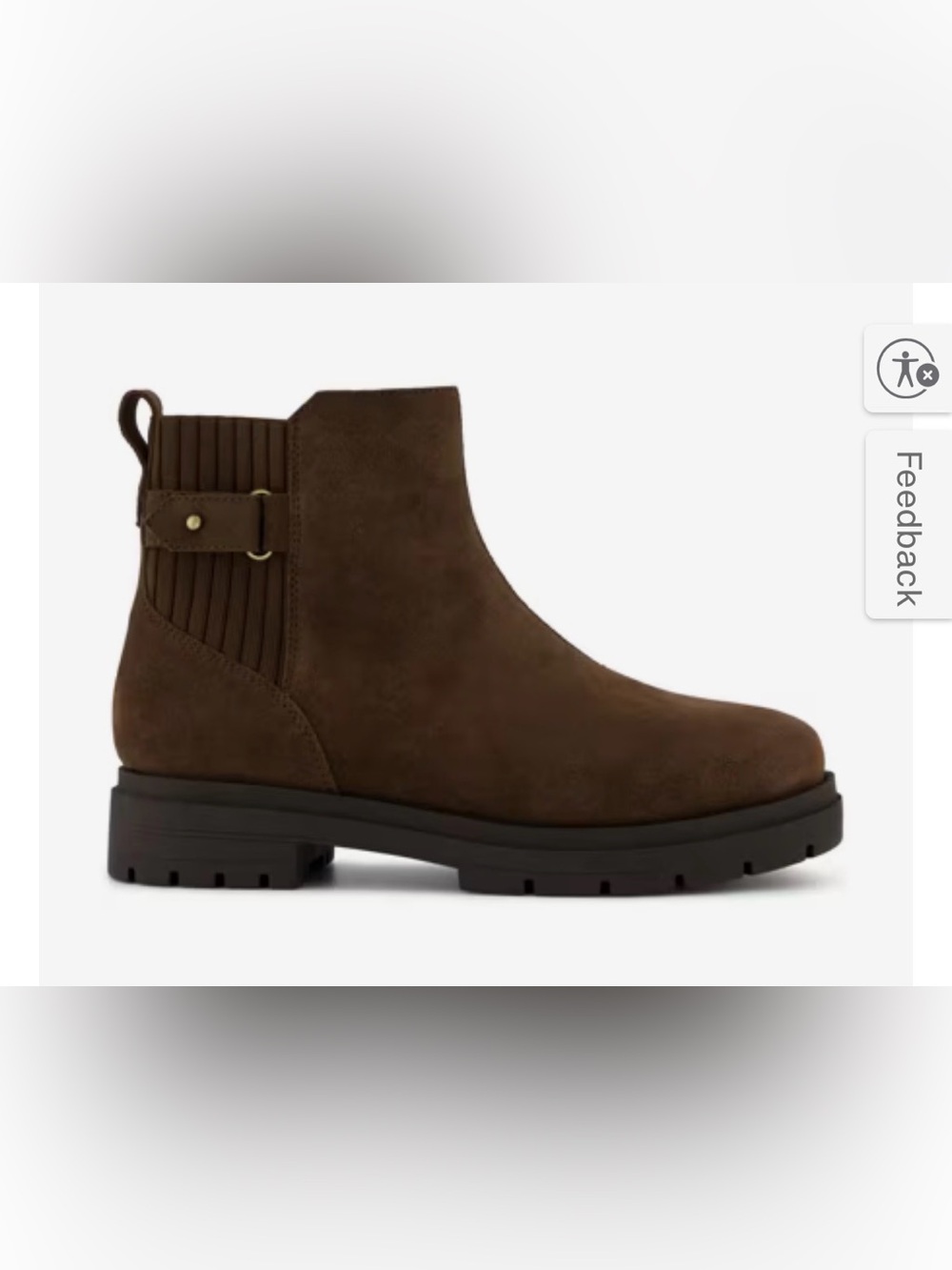 Toms Brown Suede Chelsea Lug Ankle Boots
